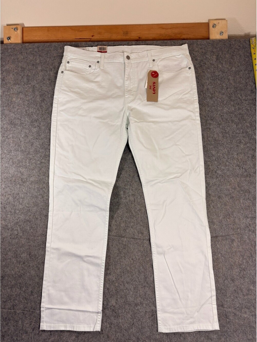Levis 511 Slim Fit Jeans Mens 40x32 White Denim Pants NWT